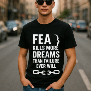 Men’s Motivational Classic Fit Graphic T-Shirt – 100% Premium Cotton – Black