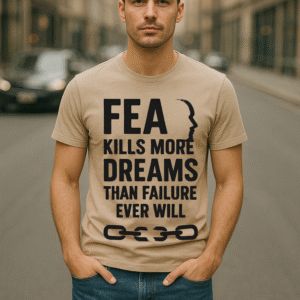 Men’s Motivational beige Classic Fit Graphic T-Shirt – 100% Premium Cotton