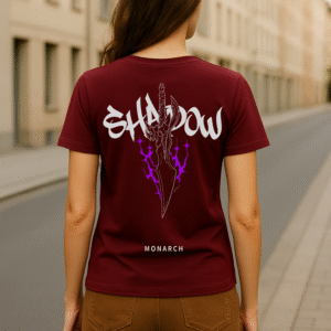 Women’s Solo Leveling Anime Classic Fit Cotton Blend Graphic T-Shirt – Marron