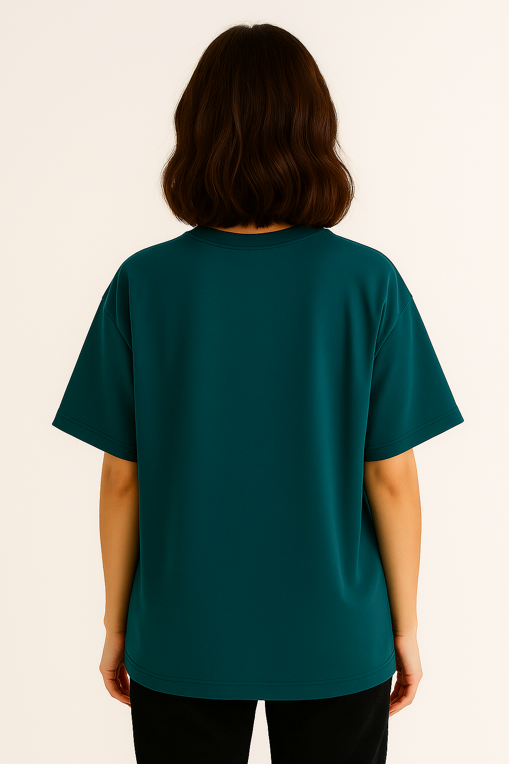 Women’s Oversized Peacock Blue “Last Minute Engineer” Graphic T-Shirt – 100% Premium French Terry Cotton (270 GSM) - Image 2