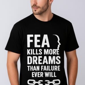 Men's Premium Oversized Black French Terry Motivational T-Shirt – 270 GSM