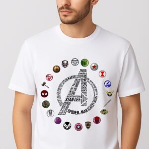 Men's Premium Oversized White French Terry Avengers T-Shirt – 270 GSM